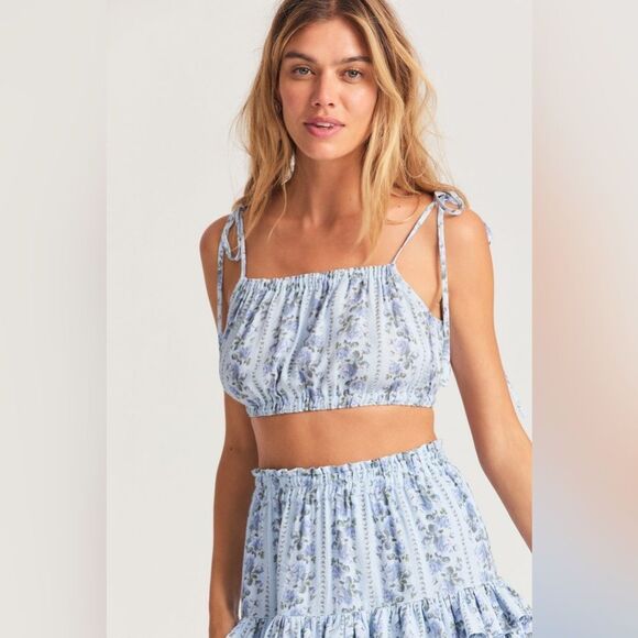 💕Love shack fancy💕 - floral crop top in XL $225 ✨NWT✨ - Picture 2 of 7